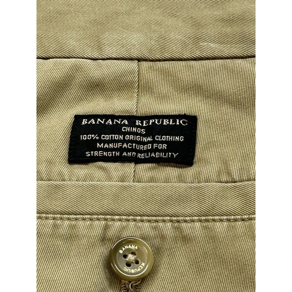 Banana Republic Pants Mens 32x34 Waist 33 Gavin Beige Chino EUC Casual WorkWear